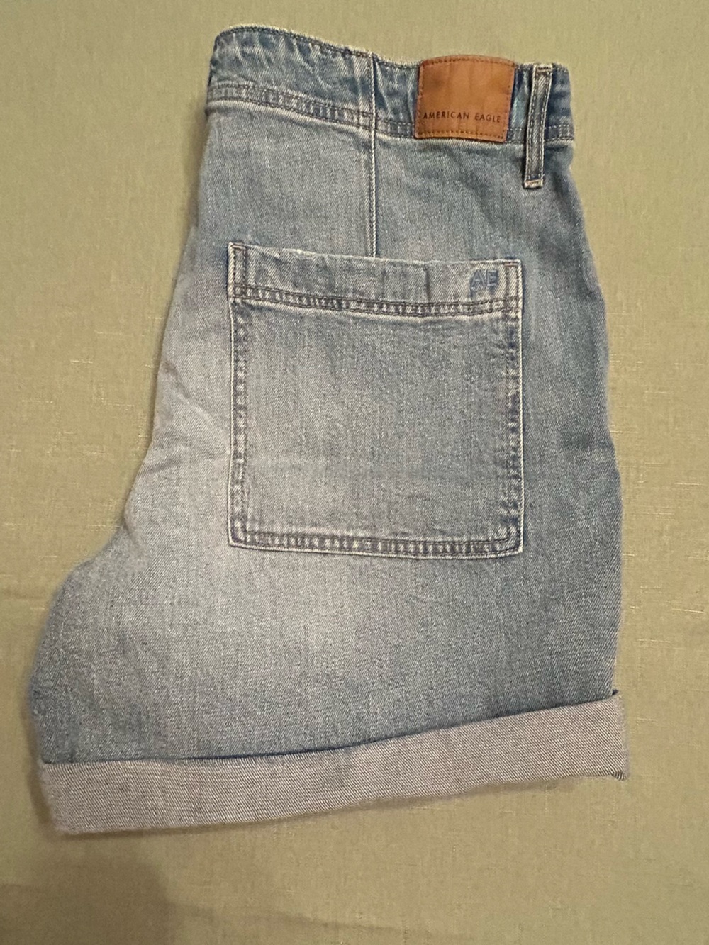 American Eagle Outfitters Faded Light Blue Denim Shorts